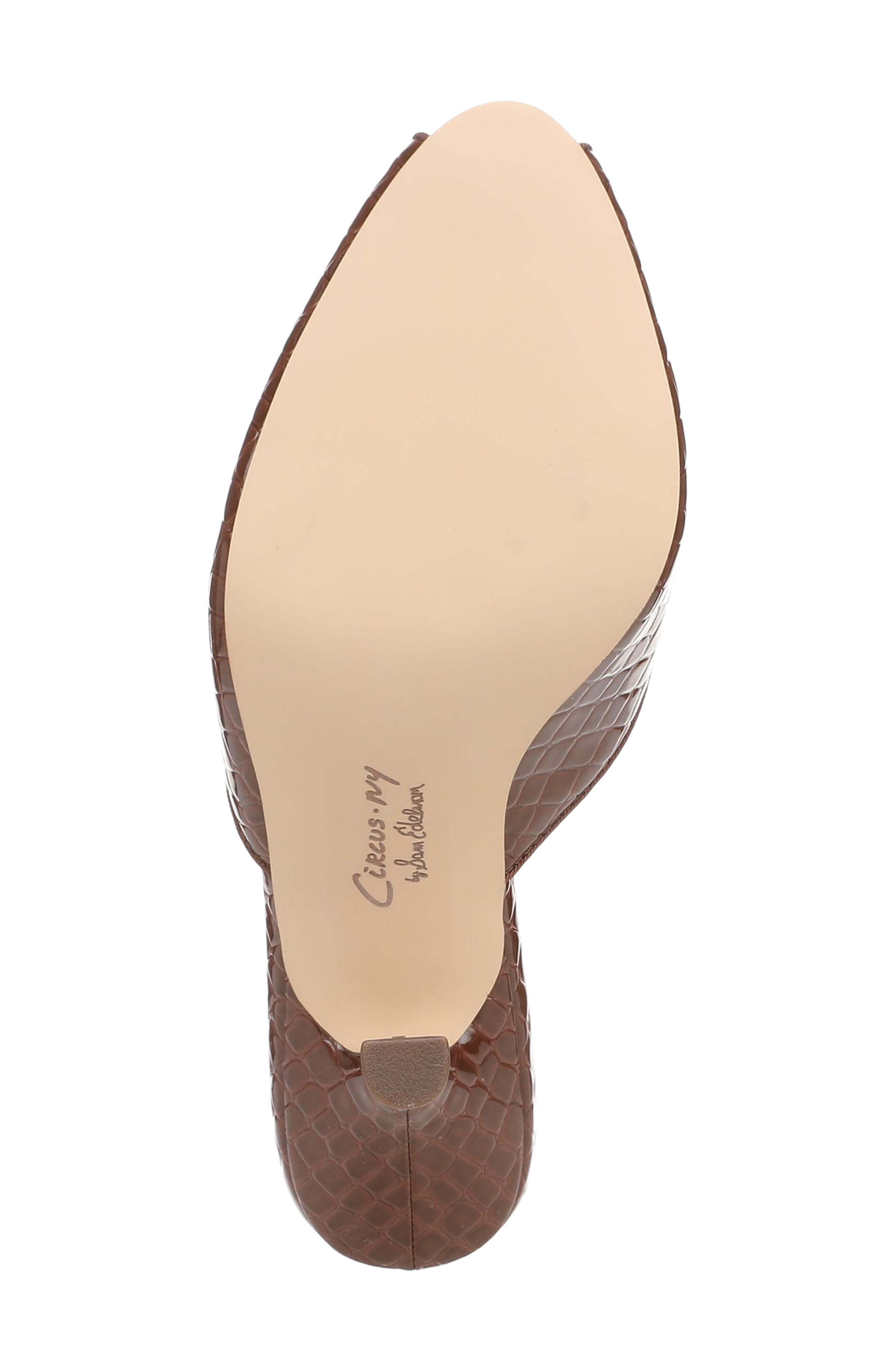 Glenda Peep Toe Slide Sandal, Alternate, color, DEEP PECAN