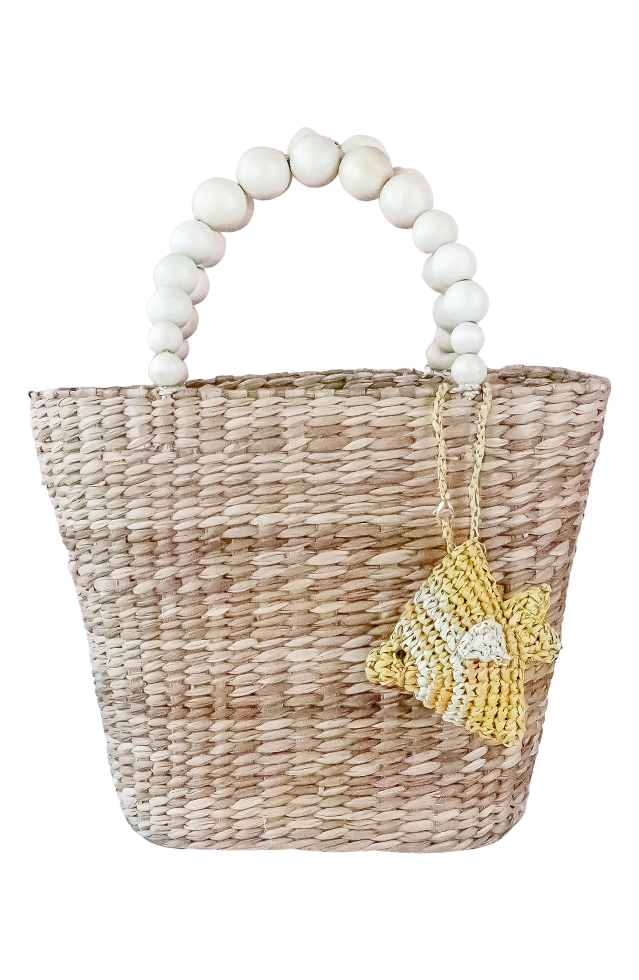 LIKHA Fish Raffia Bag Charm, Alternate, color, Yellow