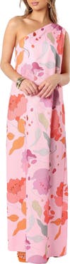 Petal & Pup Tillie Floral One-Shoulder Maxi Dress