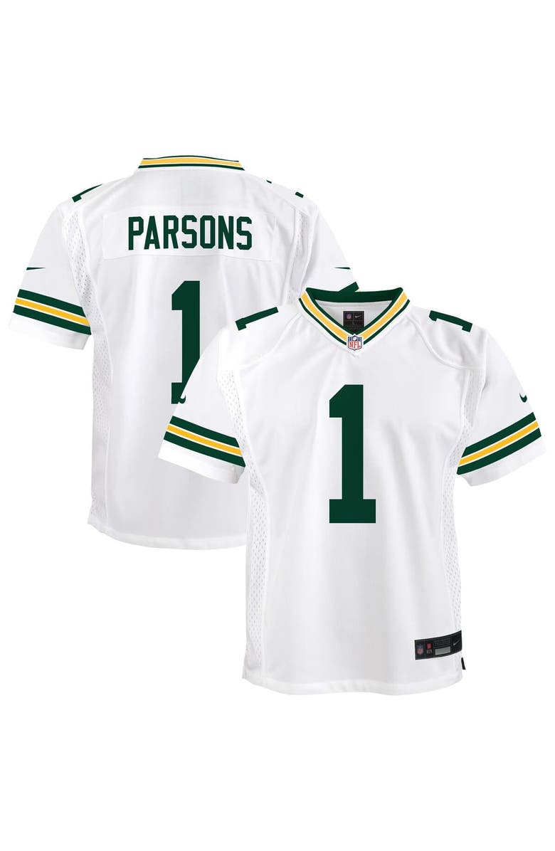 Nike Youth Nike Micah Parsons White Green Bay Packers White Game Jersey, Main, color, White