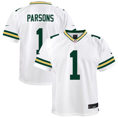 Youth Nike Micah Parsons White Green Bay Packers White Game Jersey