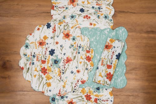 C & F Home C&f Home Sheila Cotton Napkin Machine Washable Set Of 6 In Multi