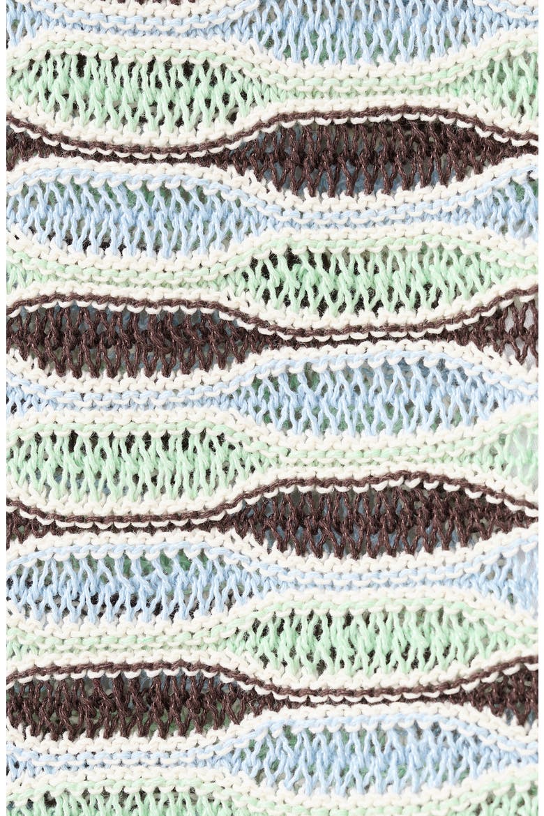 Wavy Stripe Knit Shorts, Alternate, color, SKY BLUE