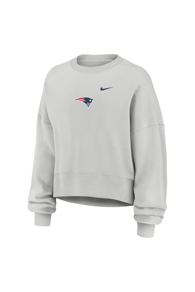 Women's Nike  Gray New England Patriots Oversized Primetime Phoenix Fleece Sweatshirt, Alternate, color, Gray