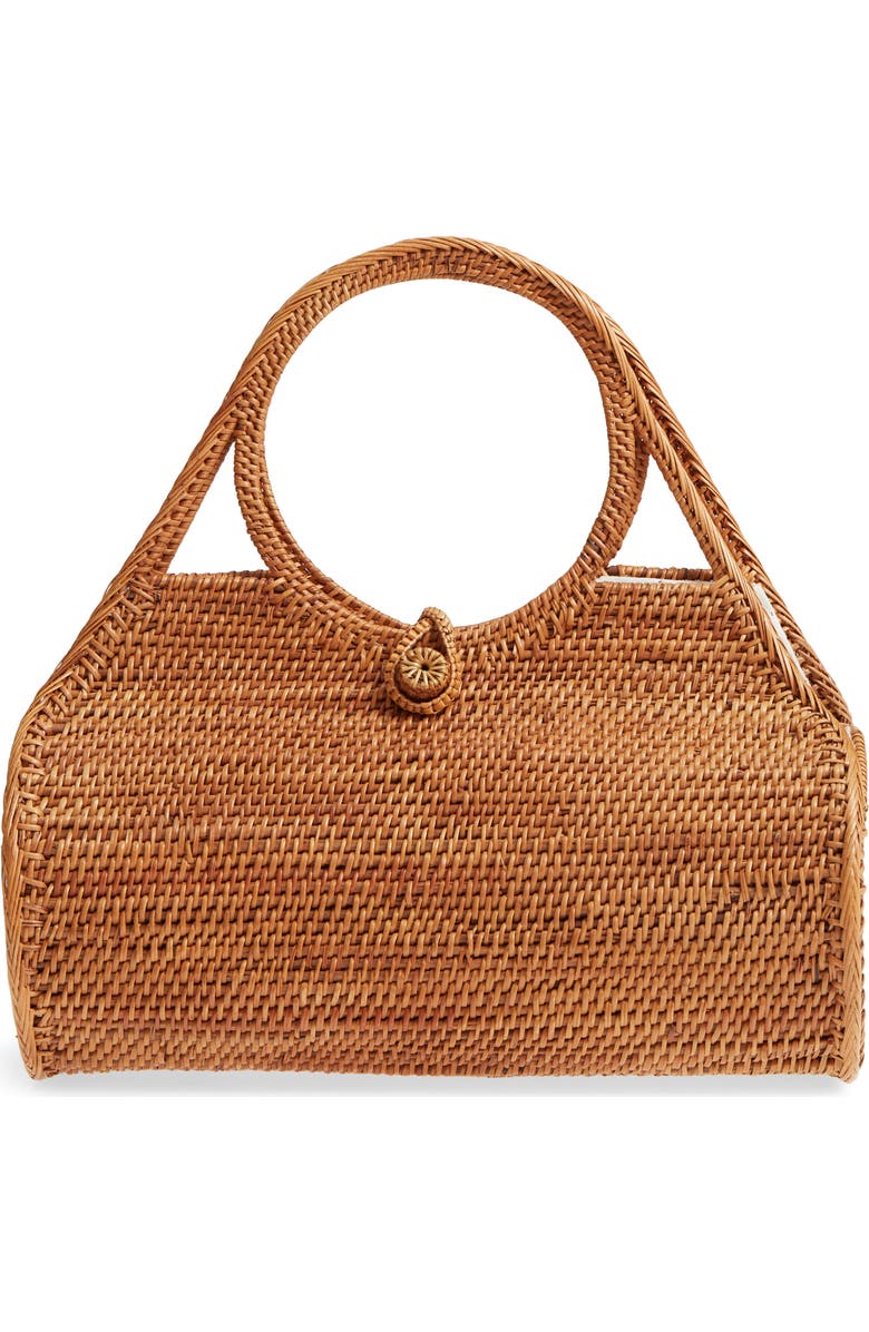 Street Level Woven Rattan Handbag, Main, color,
