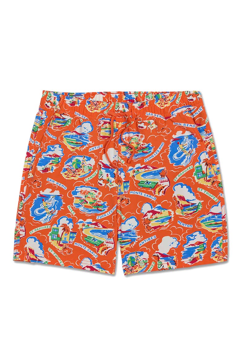 Kids' Bungalow Swim Trunks, Main, color, COTE D AZUR