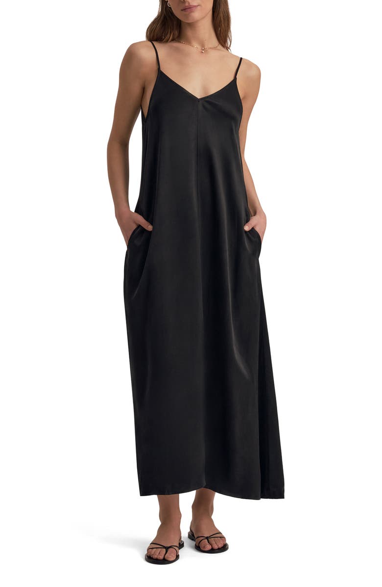 Favorite Daughter The Jen Maxi Dress, Main, color, Black