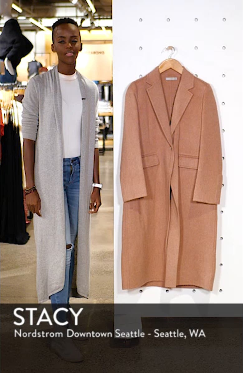 Long Wool Alpaca Blend Coat, sales video thumbnail