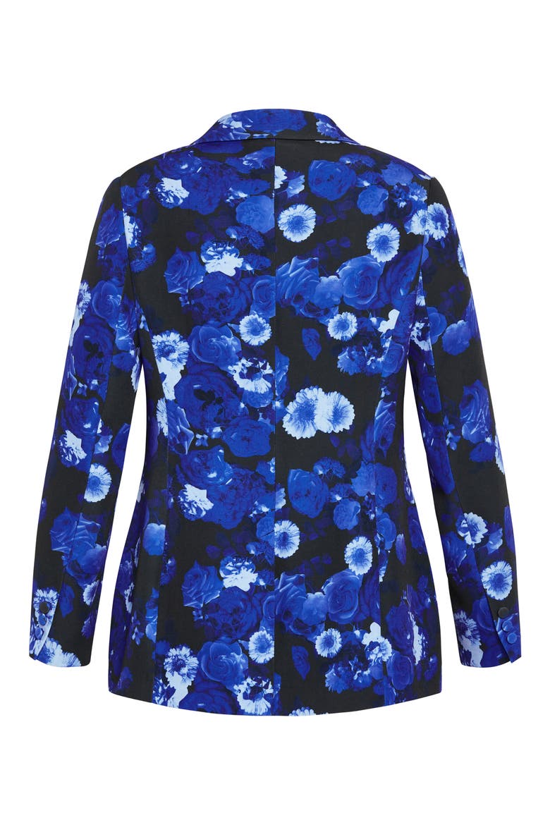 Kiara Floral Notched Lapel Blazer, Alternate, color, MOONLIT