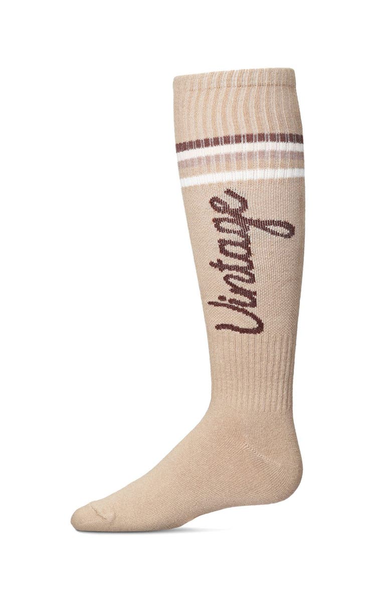 MeMoi Vintage Stripe Knee High Socks, Main, color, 