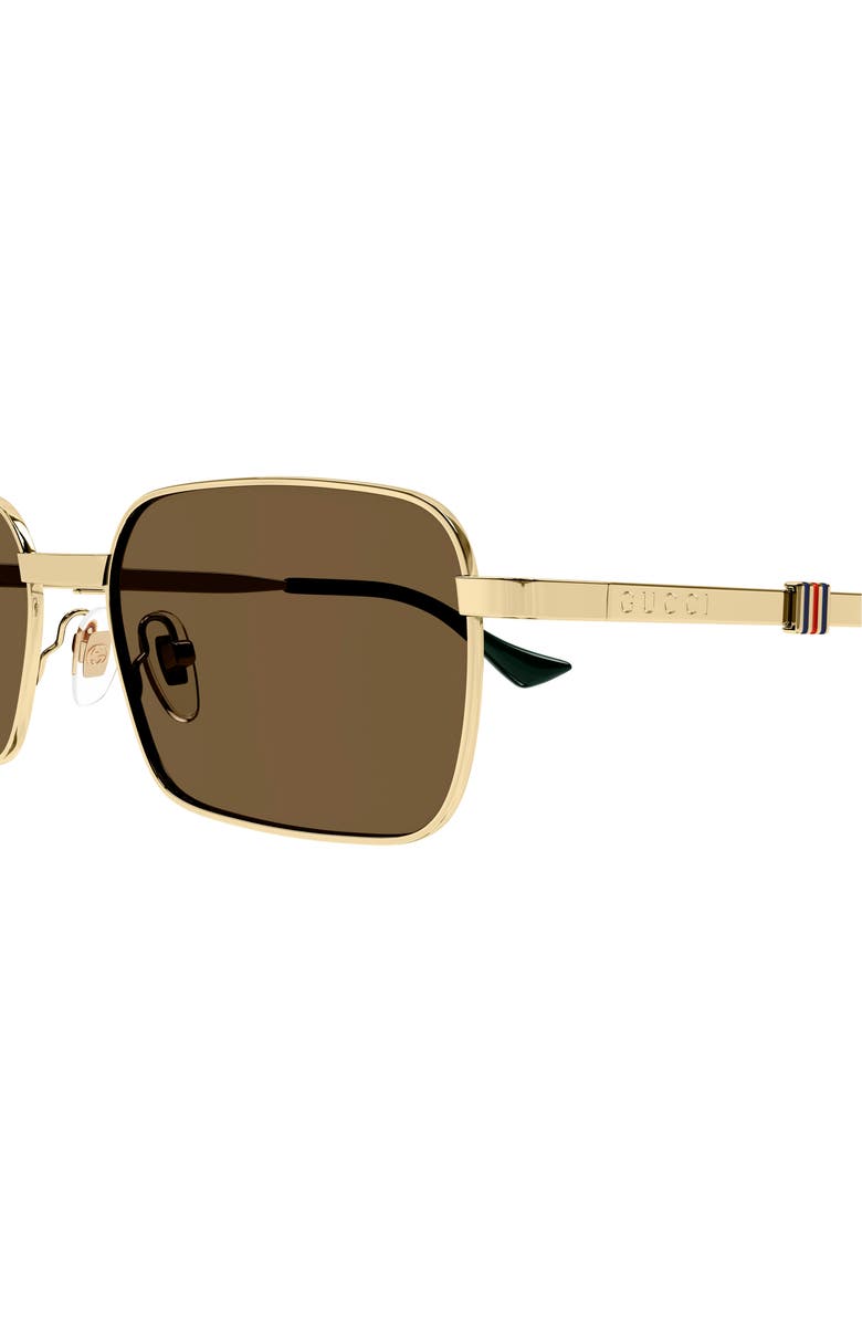 Gucci 56mm Rectangular Sunglasses, Alternate, color, 