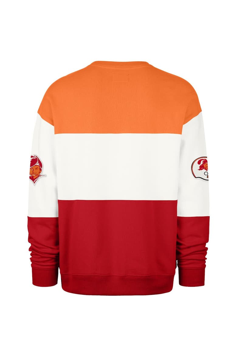 Men's '47  Orange/Red Tampa Bay Buccaneers Throwback Breeze Maximalist Sweatshirt, Alternate, color, Orange