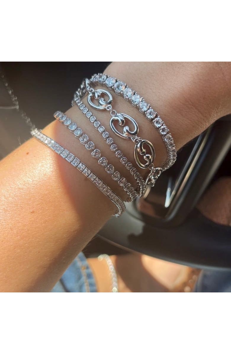 Leni James The Jaimie Graduated Tennis Bracelet, Alternate, color, Silver