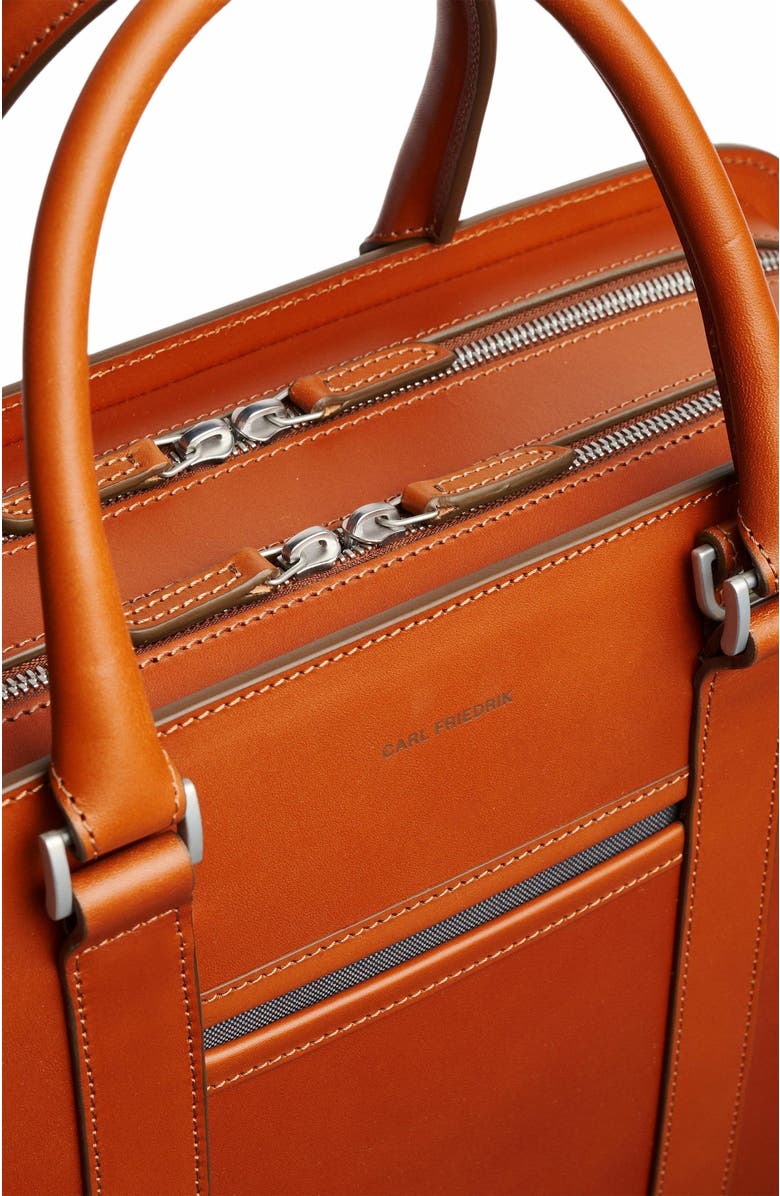 Carl Friedrik Palissy Double Briefcase, Alternate, color, Cognac