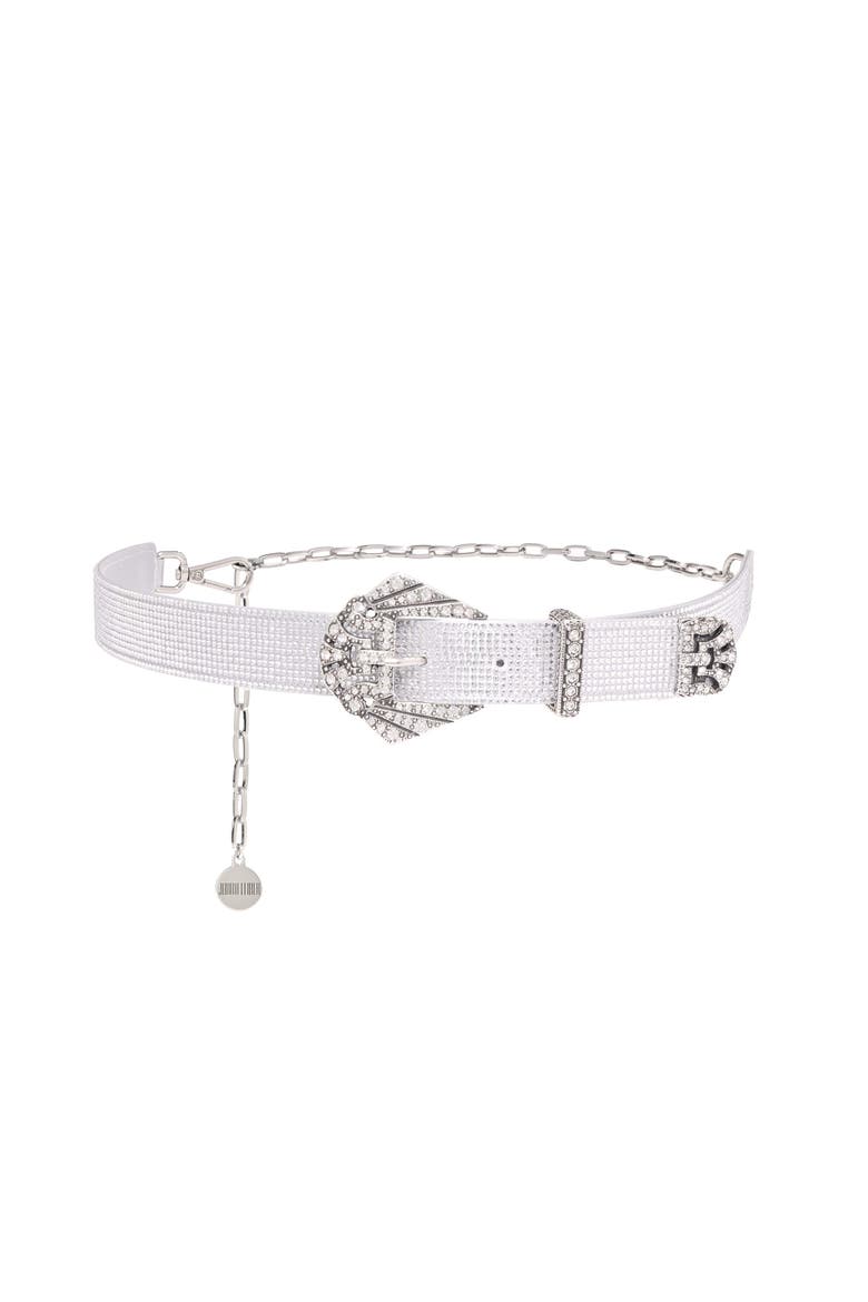 Art Deco Chain Belt, Alternate, color, Silver Rhine