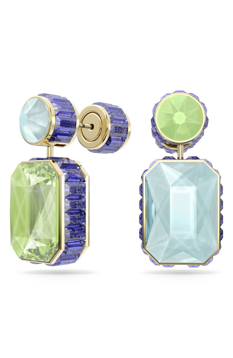 Swarovski Chroma Swarovski Mismatched Crystal Drop Earrings, Alternate, color, 