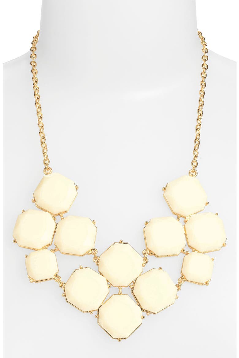 Stone Statement Necklace, Main, color, IVORY