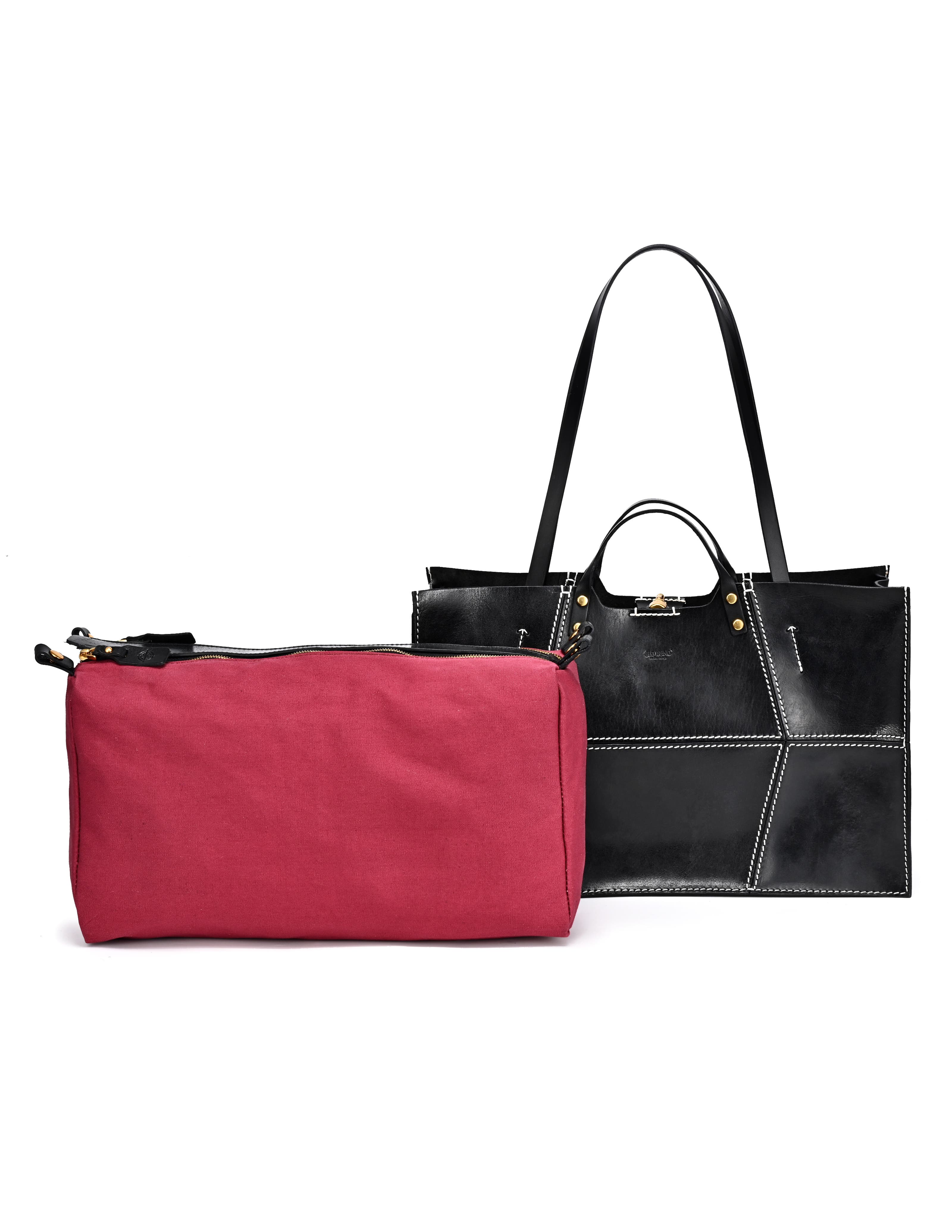 Rosa Genuine Leather Spacious Carryall Tote, Alternate, color, Black