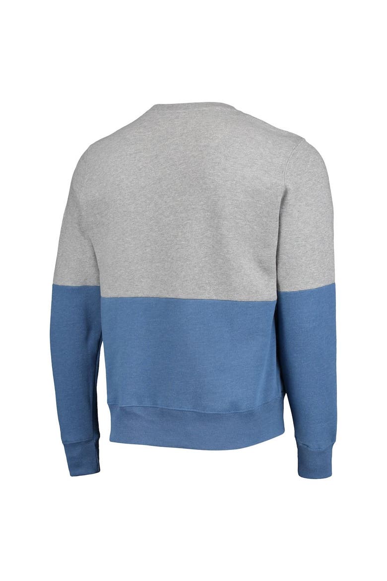 Men's '47 Heathered Gray/Heathered Royal Los Angeles Dodgers Two-Toned Team Pullover Sweatshirt, Alternate, color, Heather Gray