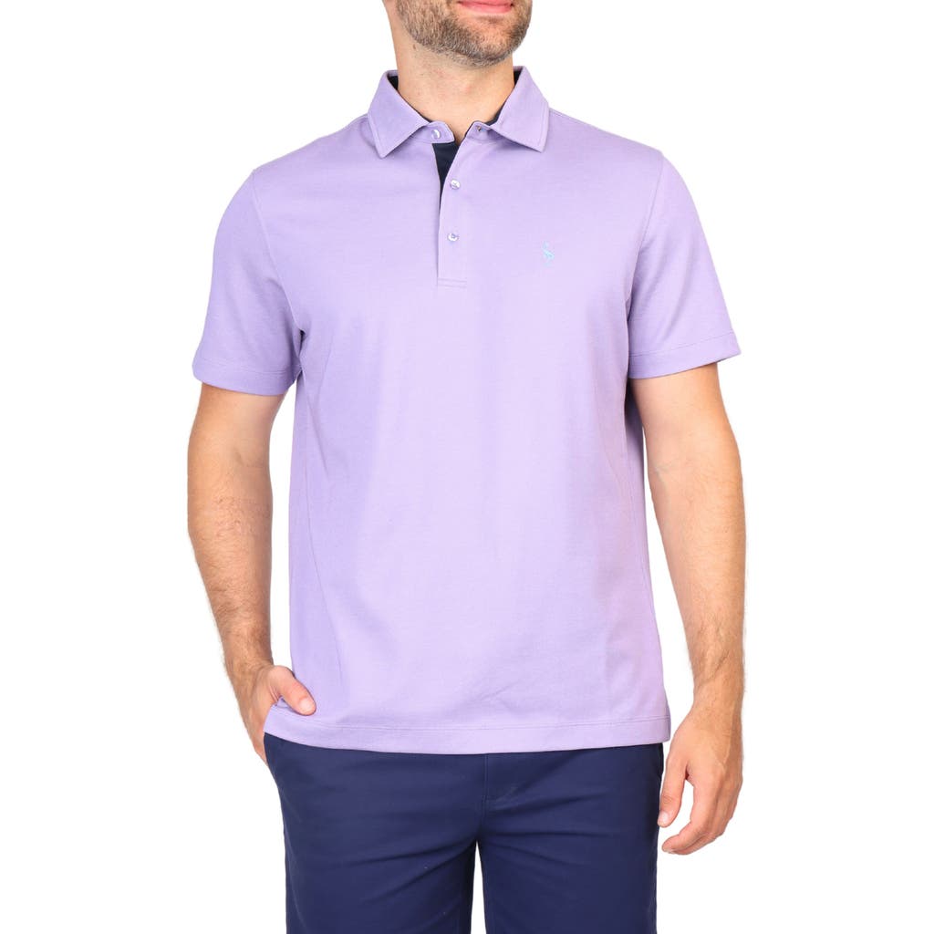 Tailorbyrd Solid Modal Blend Polo In Purple