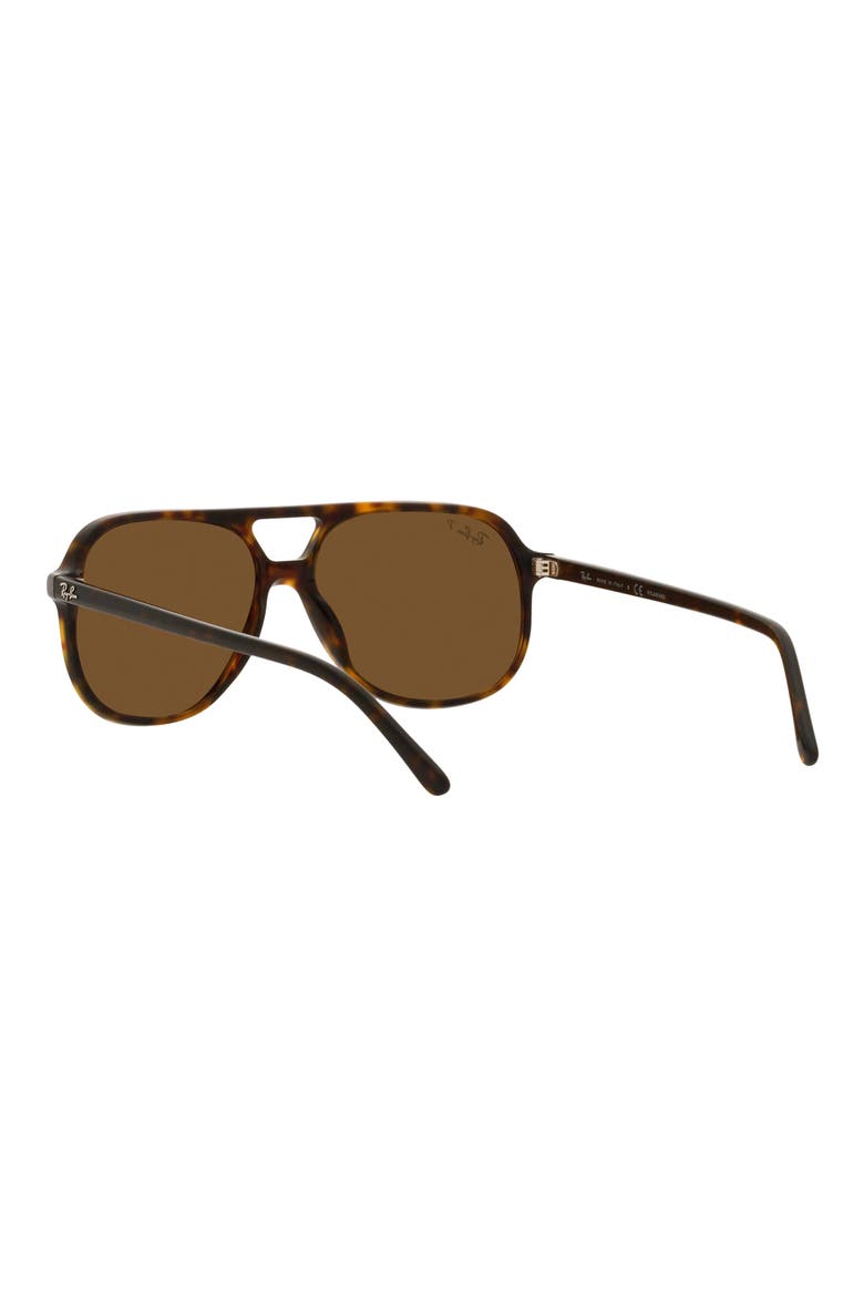 60mm Square Polarized Sunglasses, Alternate, color, HAVANA/ POLAR BROWN