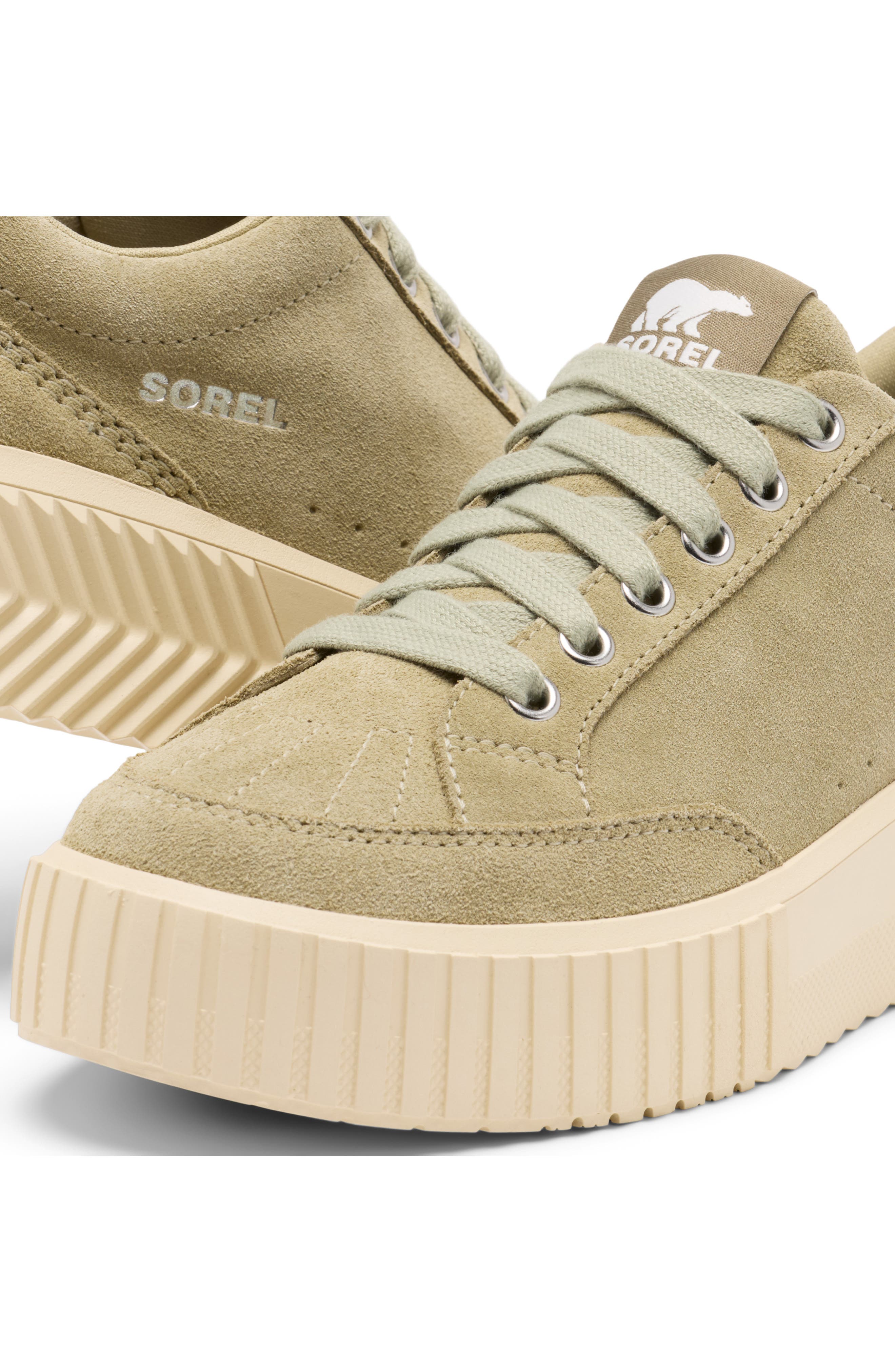 SOREL Ona Ave Waterproof Low Top Sneaker, Alternate, color, Dusty Twill/ Chalk