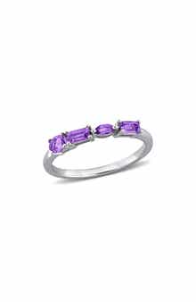 DELMAR Multiple Cut Amethyst Stacking Ring