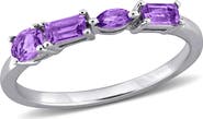 DELMAR Multiple Cut Amethyst Stacking Ring
