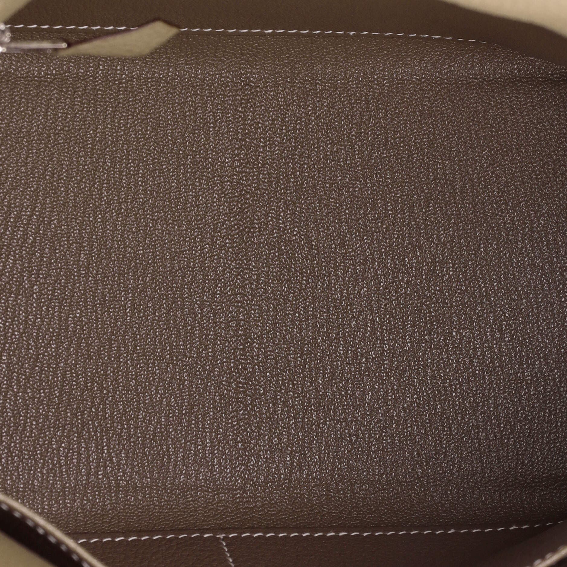 Pre-Owned Hermes Kelly Handbag Grey Togo with Palladium Hardware 28, Alternate, color, Etoupe