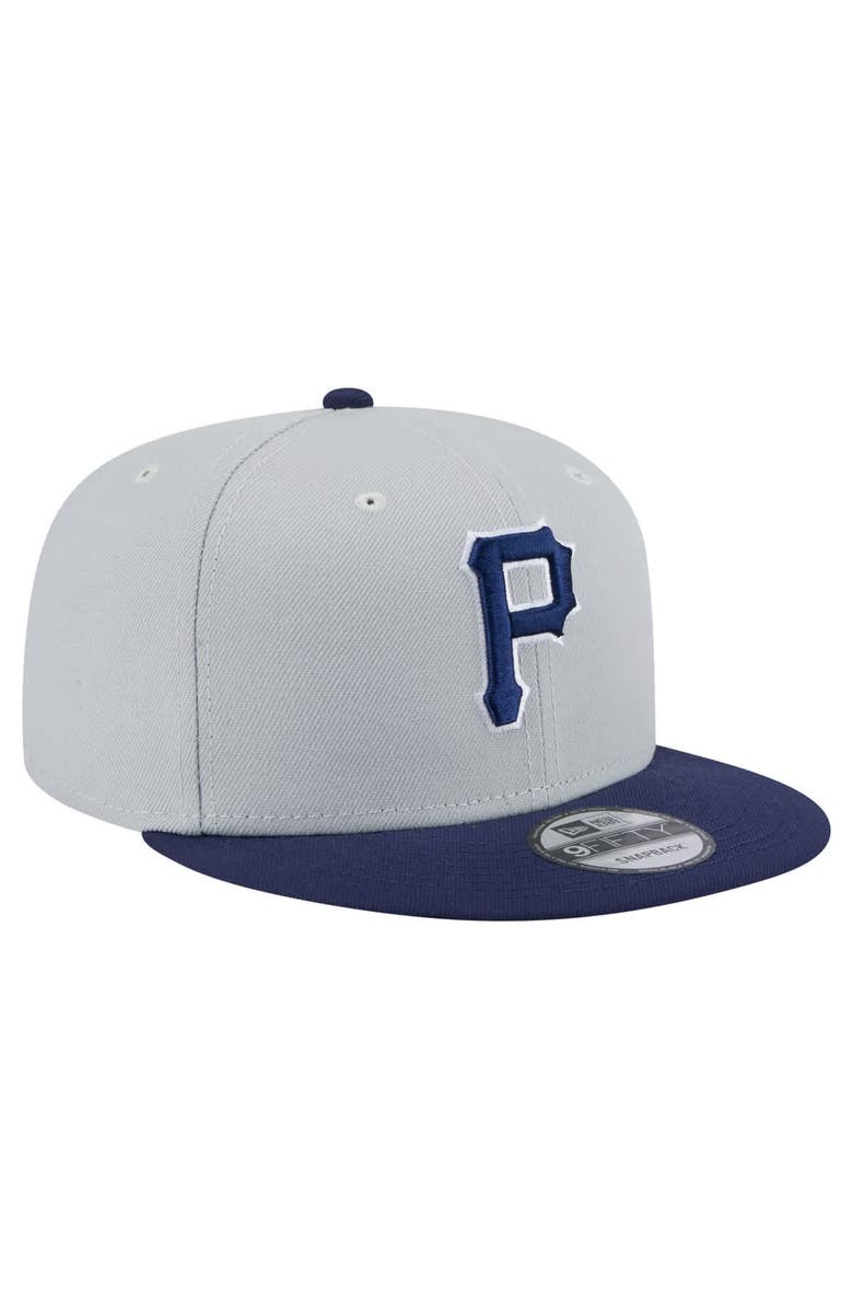 New Era Men's New Era Gray/Navy Pittsburgh Pirates 2-Tone Color Pack 9FIFTY Snapback Hat, Alternate, color, 