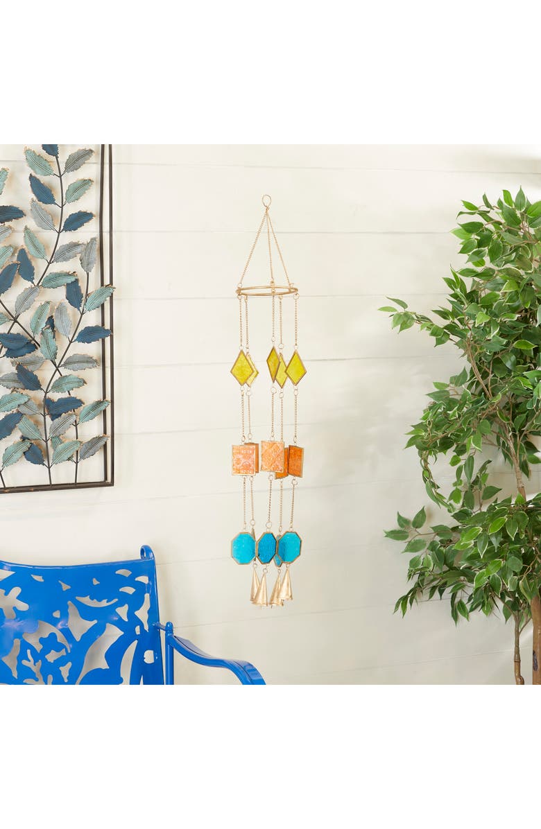 Novogratz Colored Glass Wind Chime, Alternate, color, 