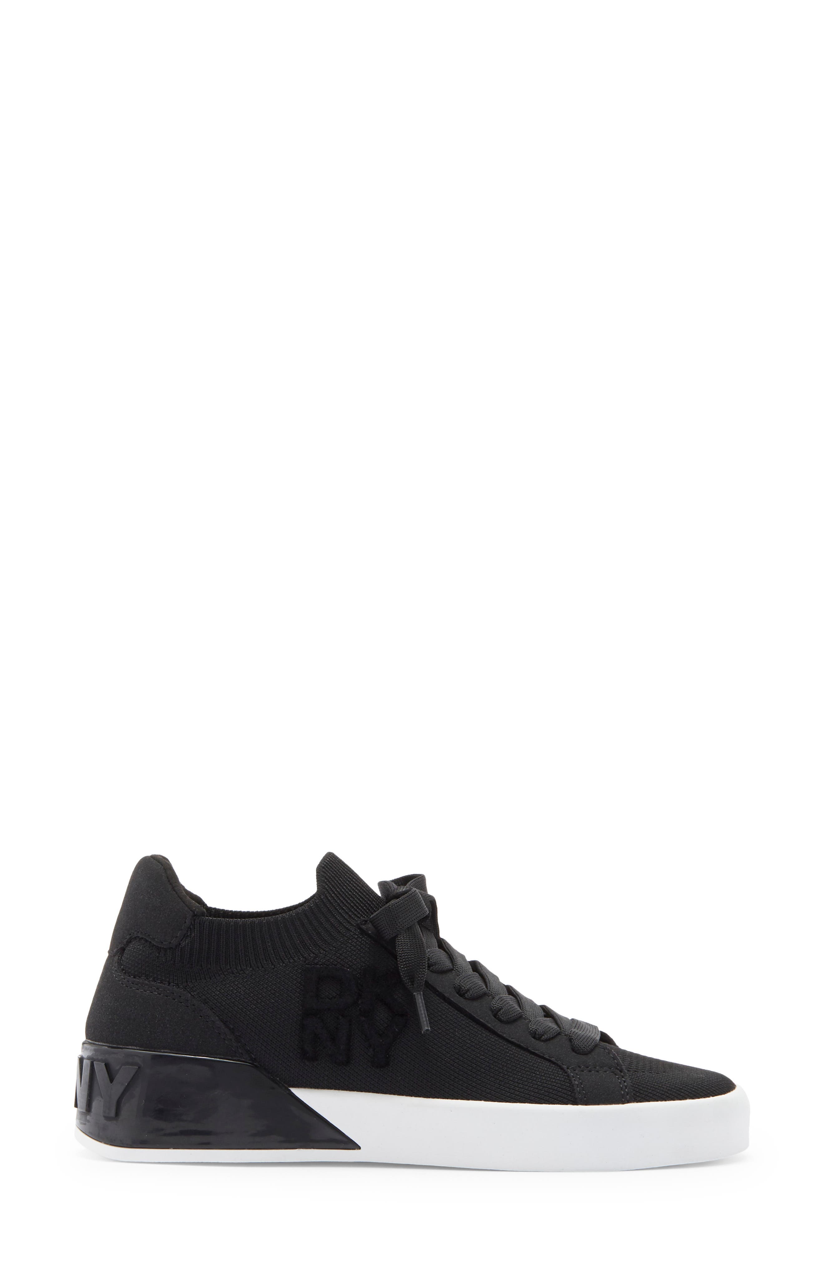 DKNY Mallory Knit Sneaker, Alternate, color, Black