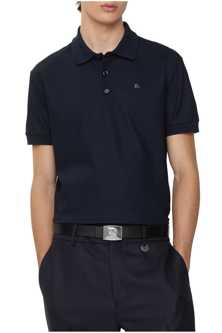 Metal Knight Cotton Polo Shirt, Main, color, Navy