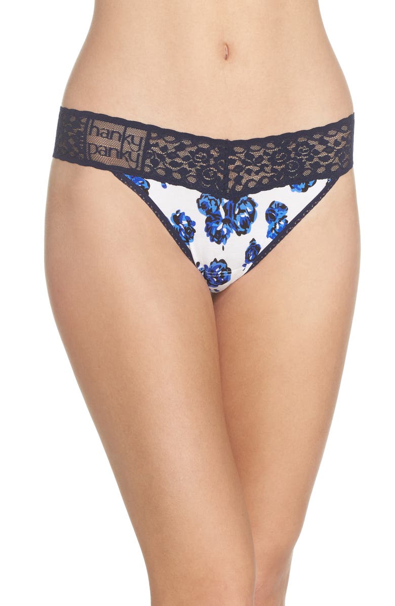 Hanky Panky Teacup Rose Original Rise Thong, Main, color,