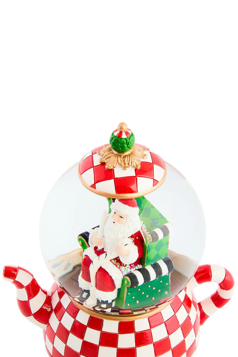 Check It Out Teapot Snow Globe, Alternate, color, RED