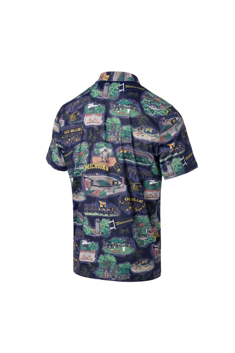 Men's Reyn Spooner Navy Michigan Wolverines Scenic Polo, Alternate, color, Navy