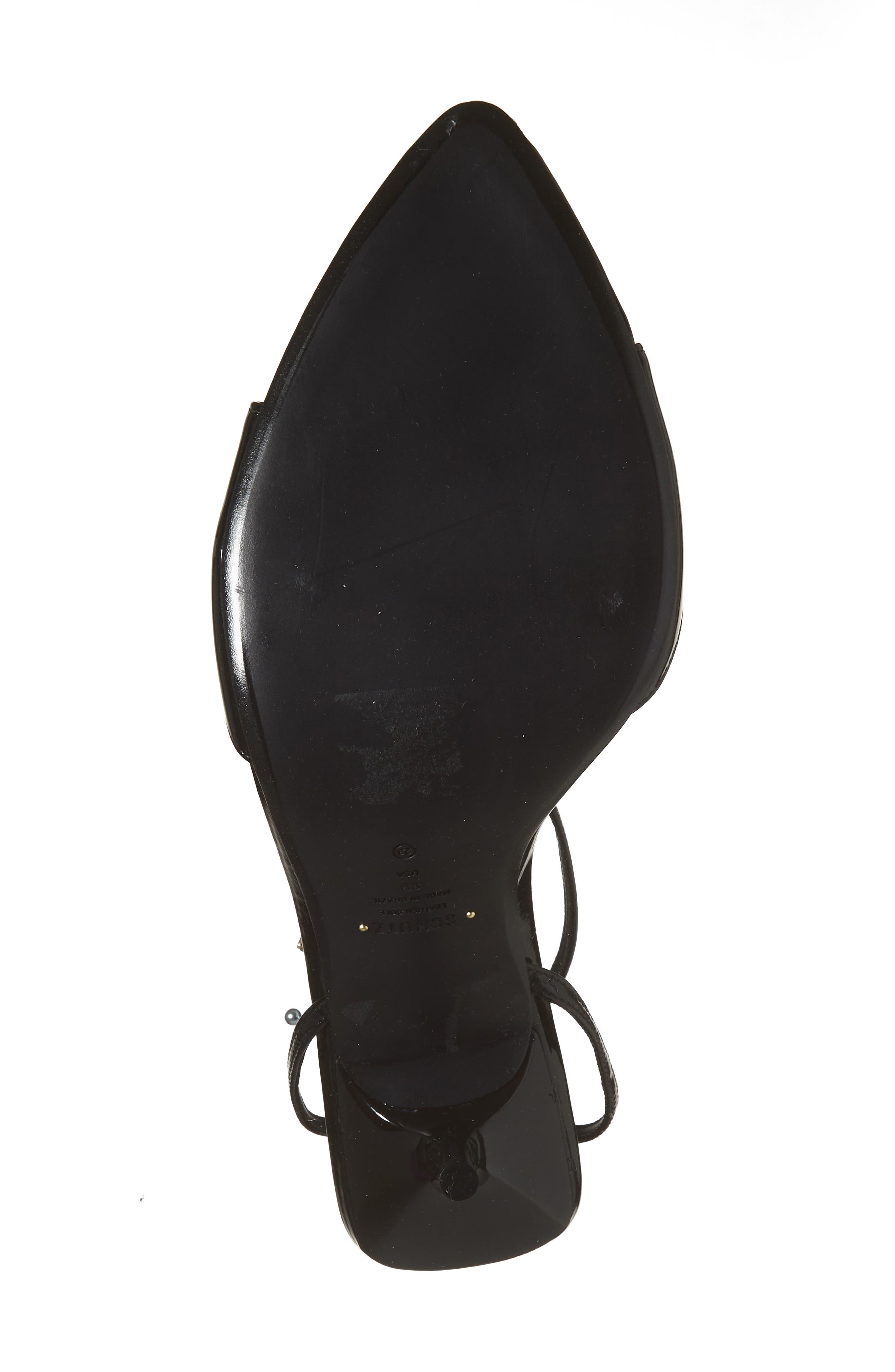 Schutz Elodie Ankle Strap Slide Sandal, Alternate, color, Black