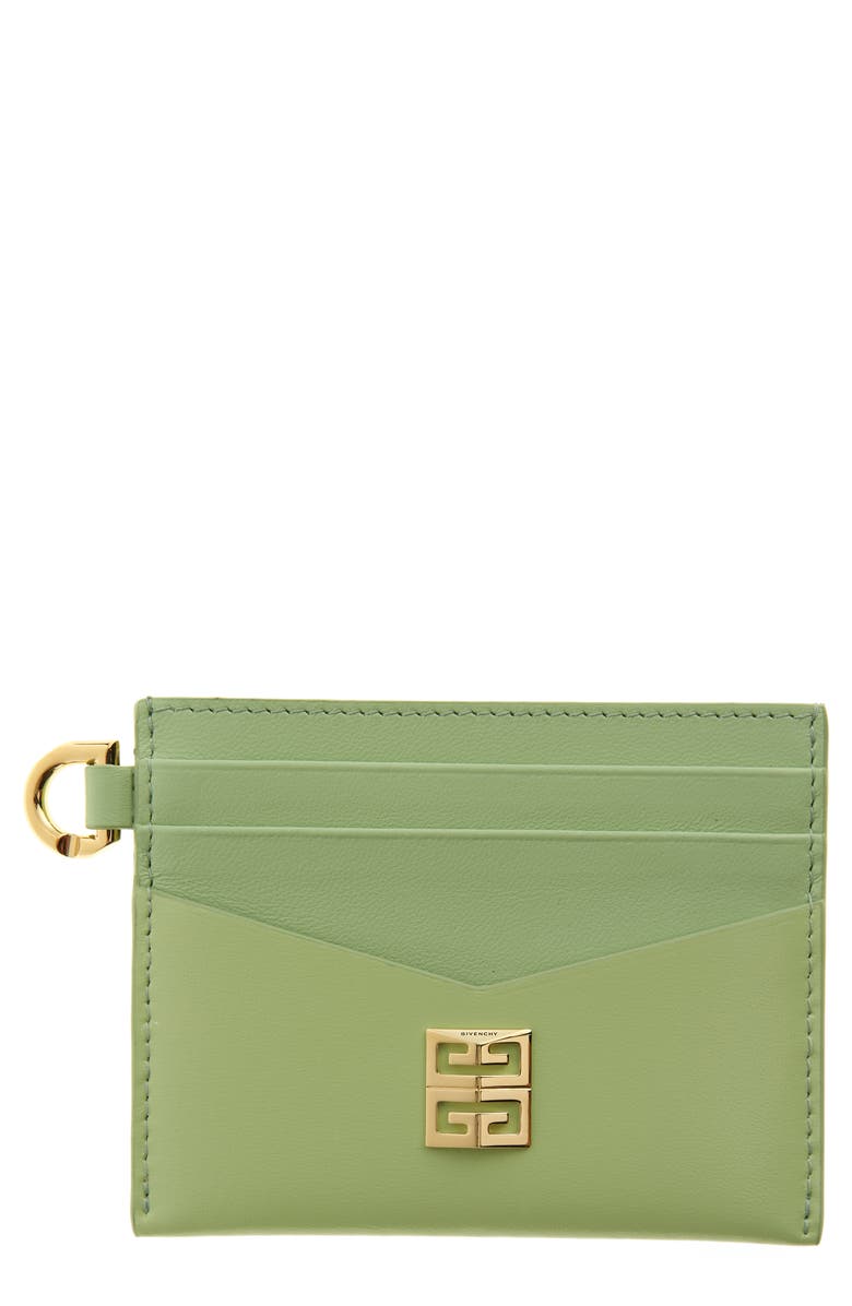 Givenchy 4G Leather Card Case, Main, color,
