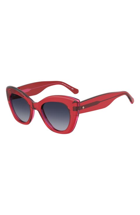 dominica 49mm gradient rectangular sunglasses