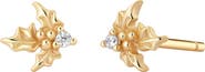 MADE BY MARY CZ Birth Flower Stud Earrings