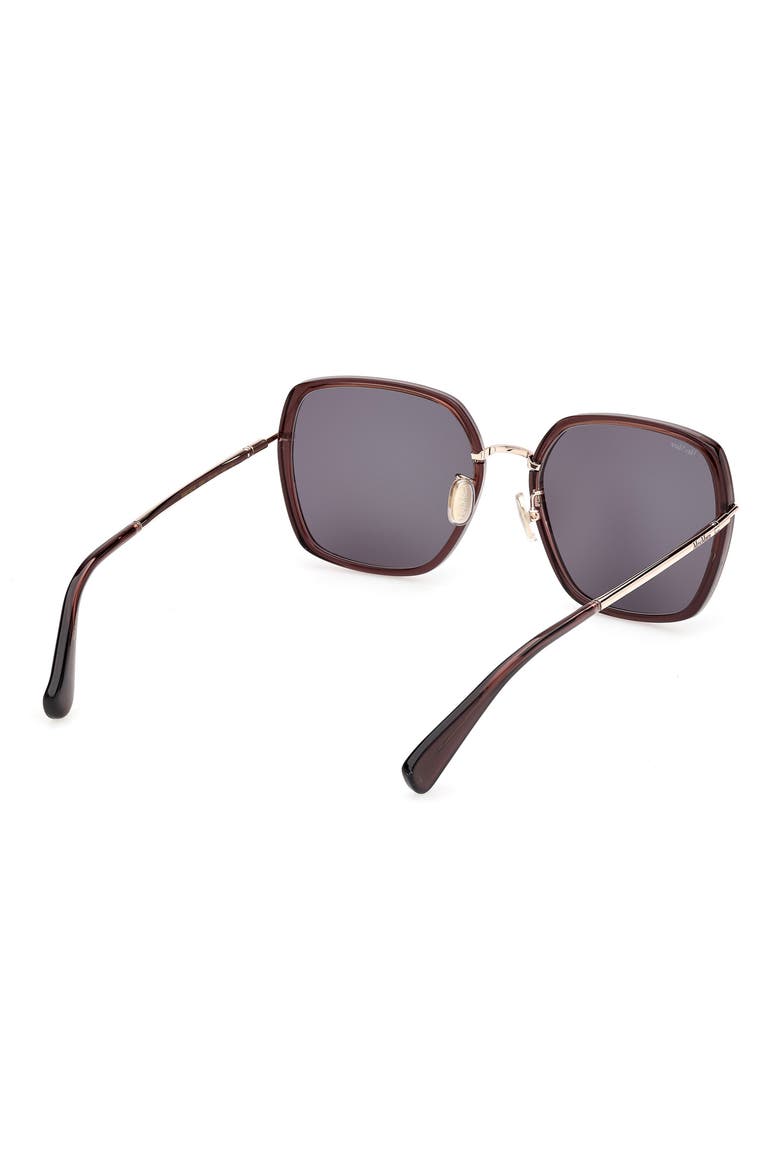 57mm Square Sunglasses, Alternate, color, SHINY BORDEAUX / SMOKE