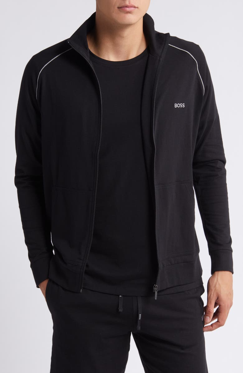 BOSS Mix Match Zip Jacket, Main, color, Black