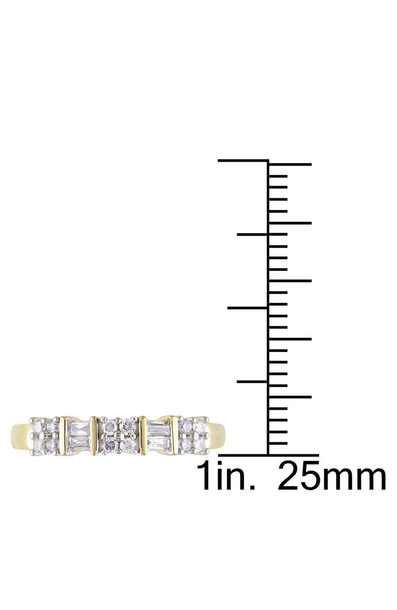 DELMAR Baguette & Round Diamond Ring - 0.26ct., Alternate, color, White