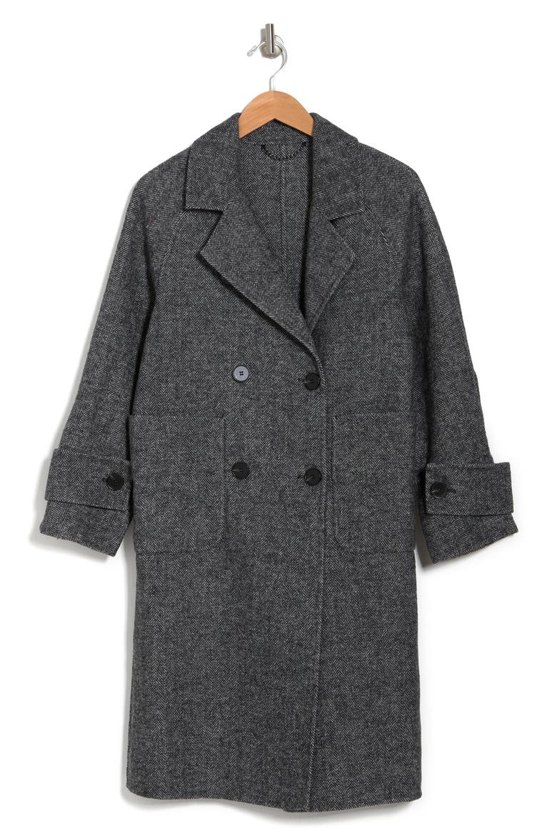 BELLE AND BLOOM Rumor Has It Wool Blend Coat, Alternate, color, CHARCOAL