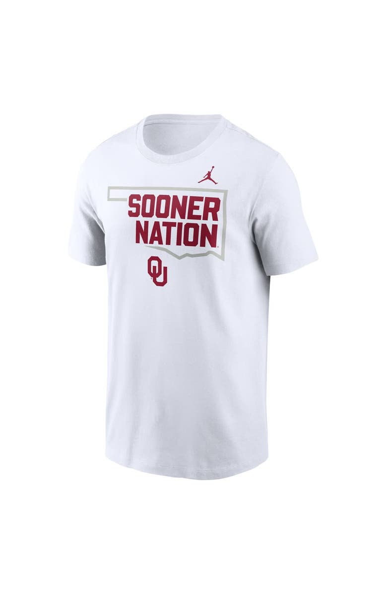 Jordan Brand Men's Jordan Brand White Oklahoma Sooners Campus Local T-Shirt, Alternate, color, White