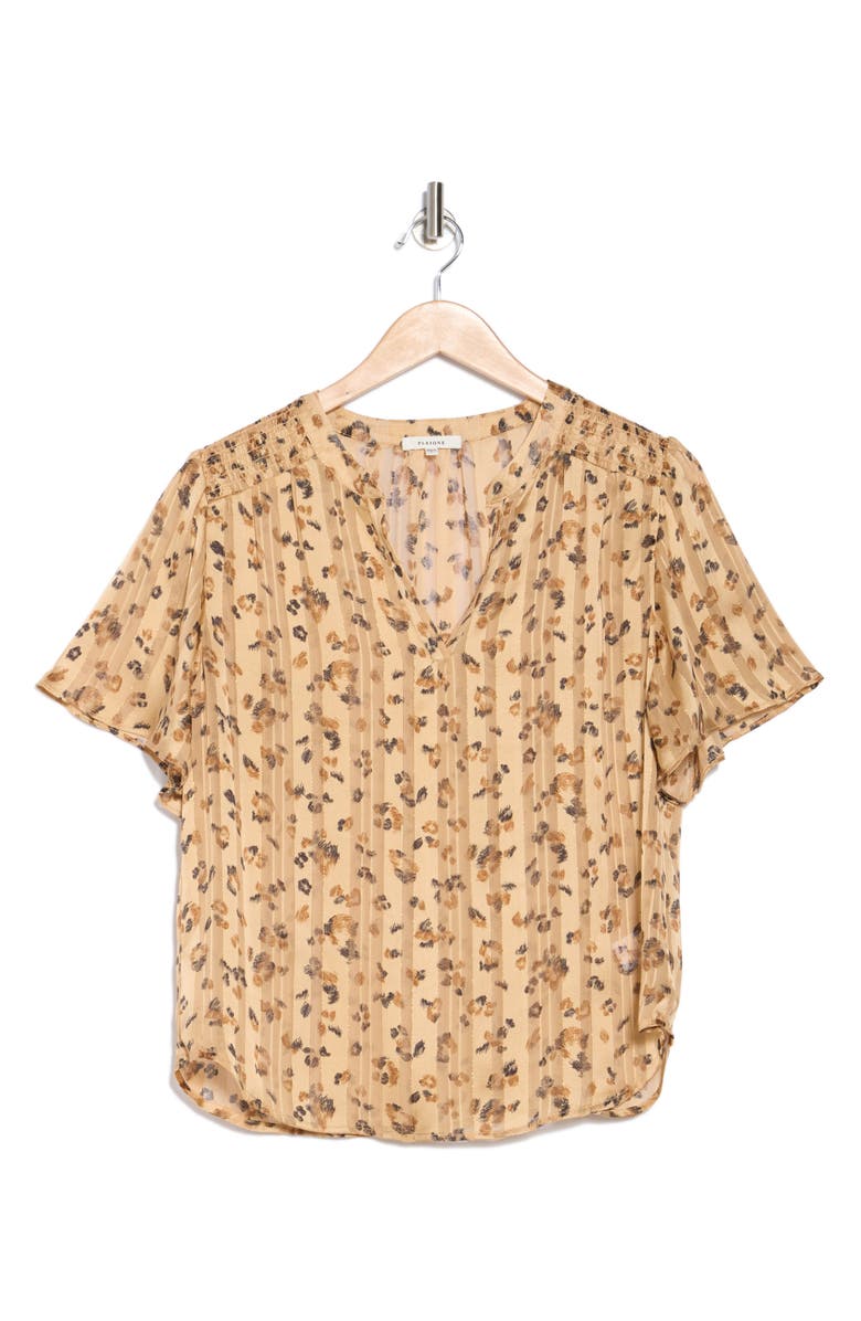 Pleione Metallic Stripe Woven Top, Alternate, color, 