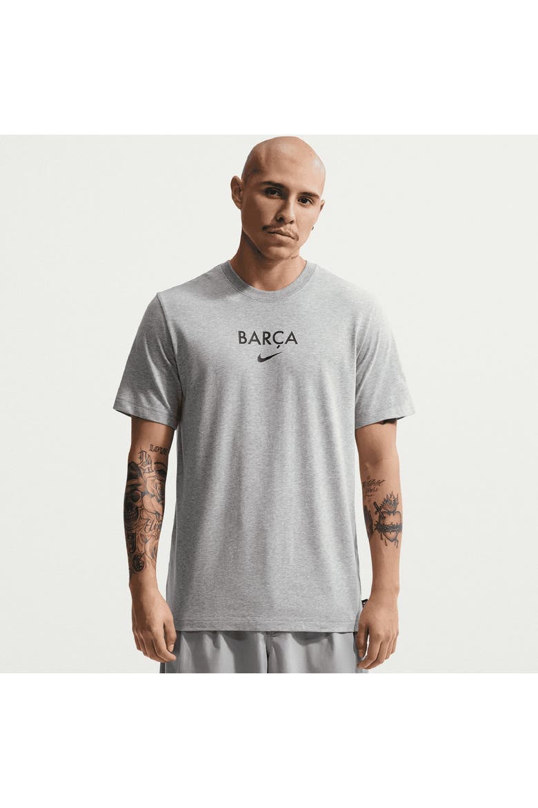 Men's Nike Gray Barcelona Wordmark T-Shirt, Main, color, Gray