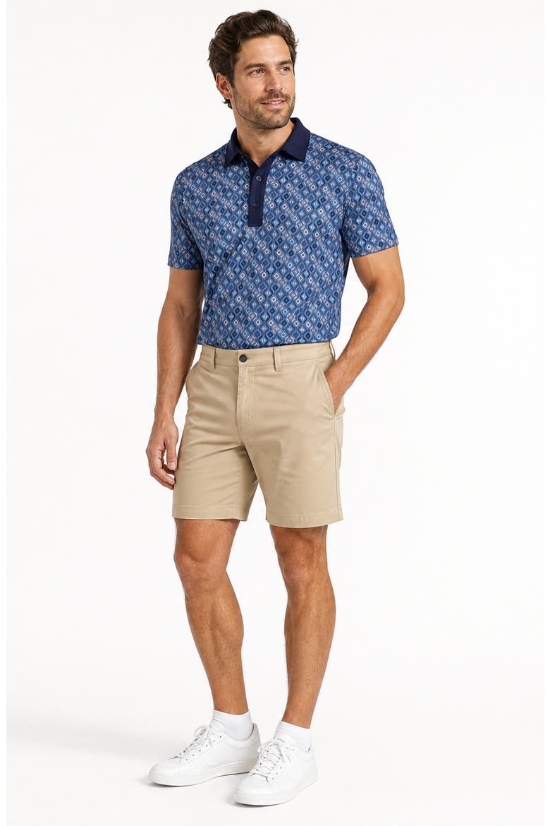 Jacquard Effect Tech Jersey Golf Polo, Alternate, color, BLUE