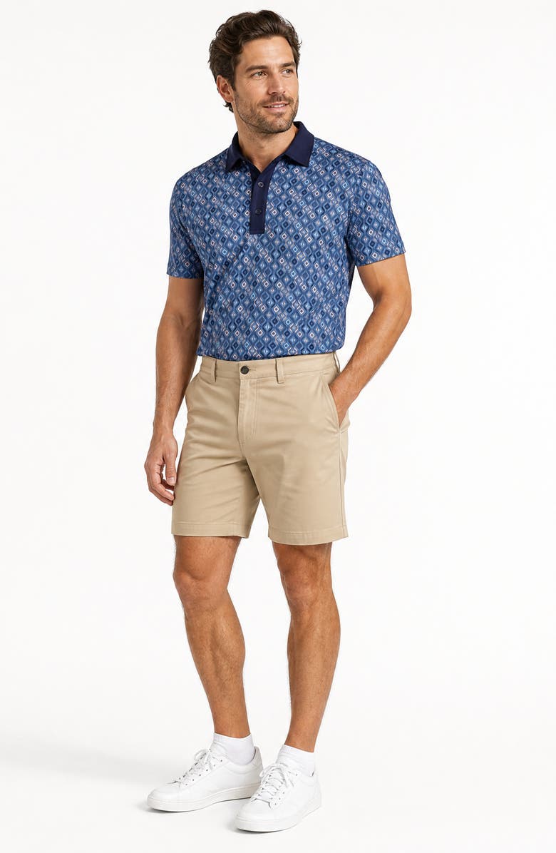 Ben Sherman Jacquard Effect Tech Jersey Golf Polo, Alternate, color, Blue