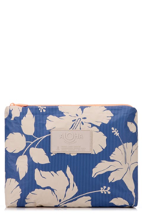 Mid Salina Tiny Stripe Water Resistant Tyvek® Zip Pouch